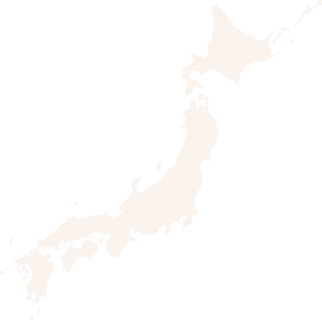 マップ：日本各地のホテル